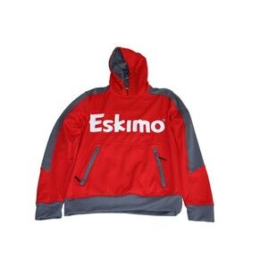 ESKIMO PULLOVER HOODIE SWEATSHIRT Size S RED